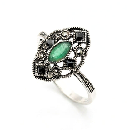 Anillo Mujer Vintage y Piedras Naturales - Diseño Joyería Osnor