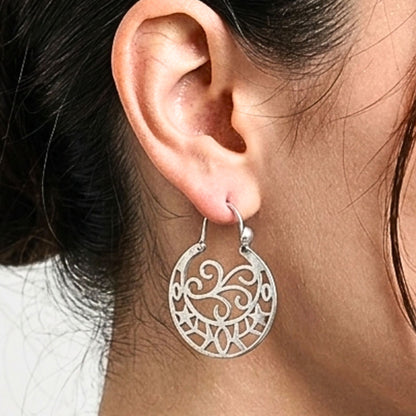 Aros Argollas Canarias Plata Calado | Joyería Osnor