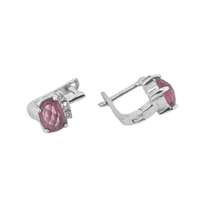 Pendientes Plata Rodio con Circonitas Elegantes