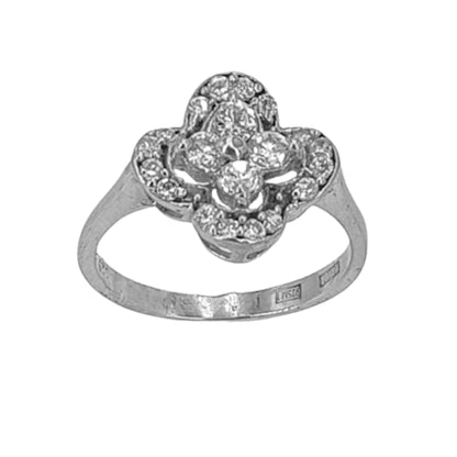 Anillo Plata Rodio con Circonitas