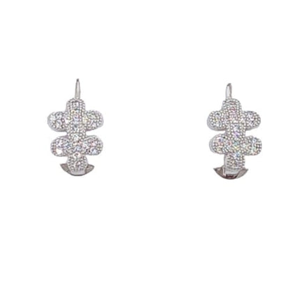 PENDIENTES DE PLATA CON RODIO Y CIRCONITAS
