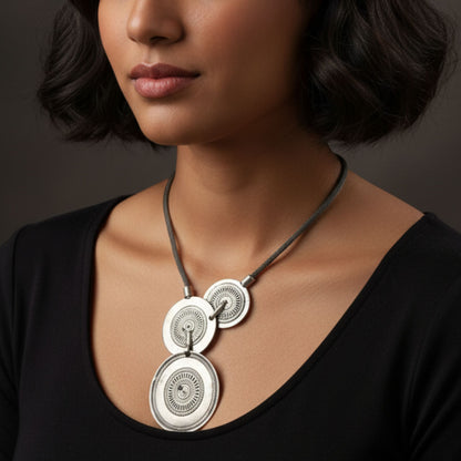 Collar Zamak con cierre en el colgante.