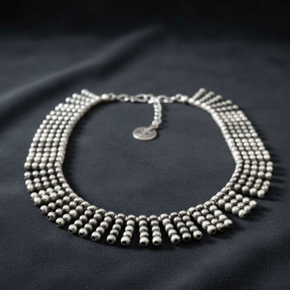 Collar Zamak Cascada de Esferas