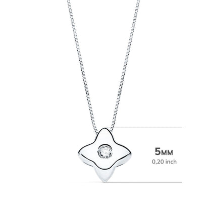 18K GARGANTILLA ORO BLANCO ESTRELLA 5X5MM DIAMANTE LABORATORIO 0,015 QT. G-VS2. CADENA 42CM