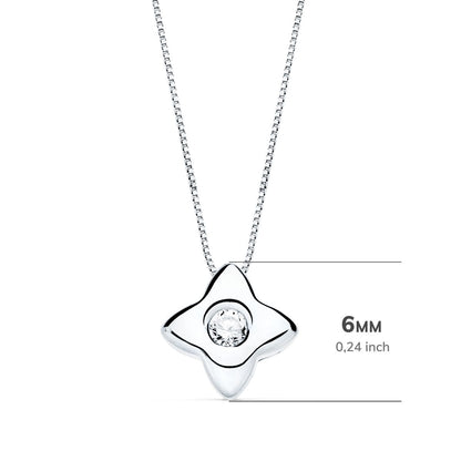 18K GARGANTILLA ORO BLANCO ESTRELLA 6MM CON DIAMANTE LABORATORIO 0,050 QTS. G-VS2. CADENA 42CM