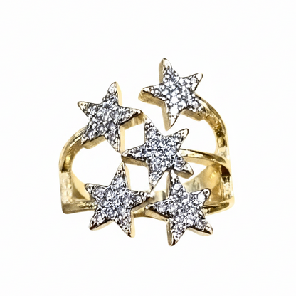 Anillo estrellas fondo blanco