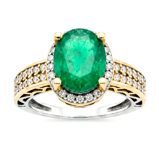 Anillo Sortija de plata y bronce piedras naturales ágata verde central Circonitas blancas cúbicas vintage volumen diseño joyería osnor moda moderno elegante boda fiesta fashion glamour lujo exclusivo único 