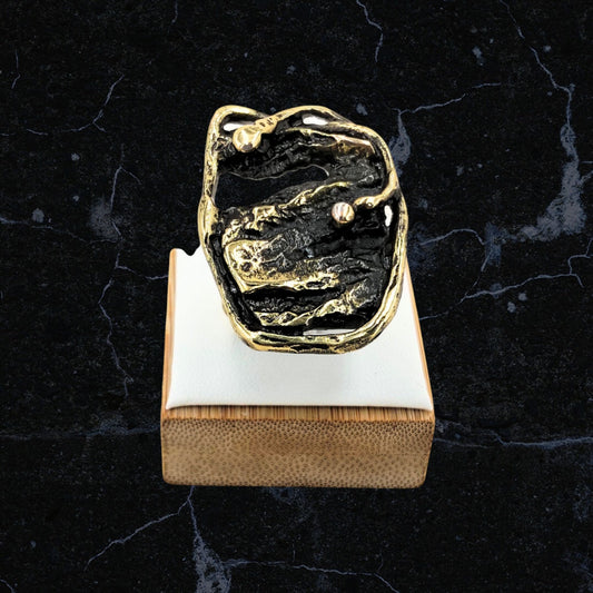sortija de bronce volumen exclusivo mujer joyeria osnor zamak