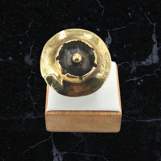 anillo dorado envejecido bronce exclusivo joyeria osnor zamak