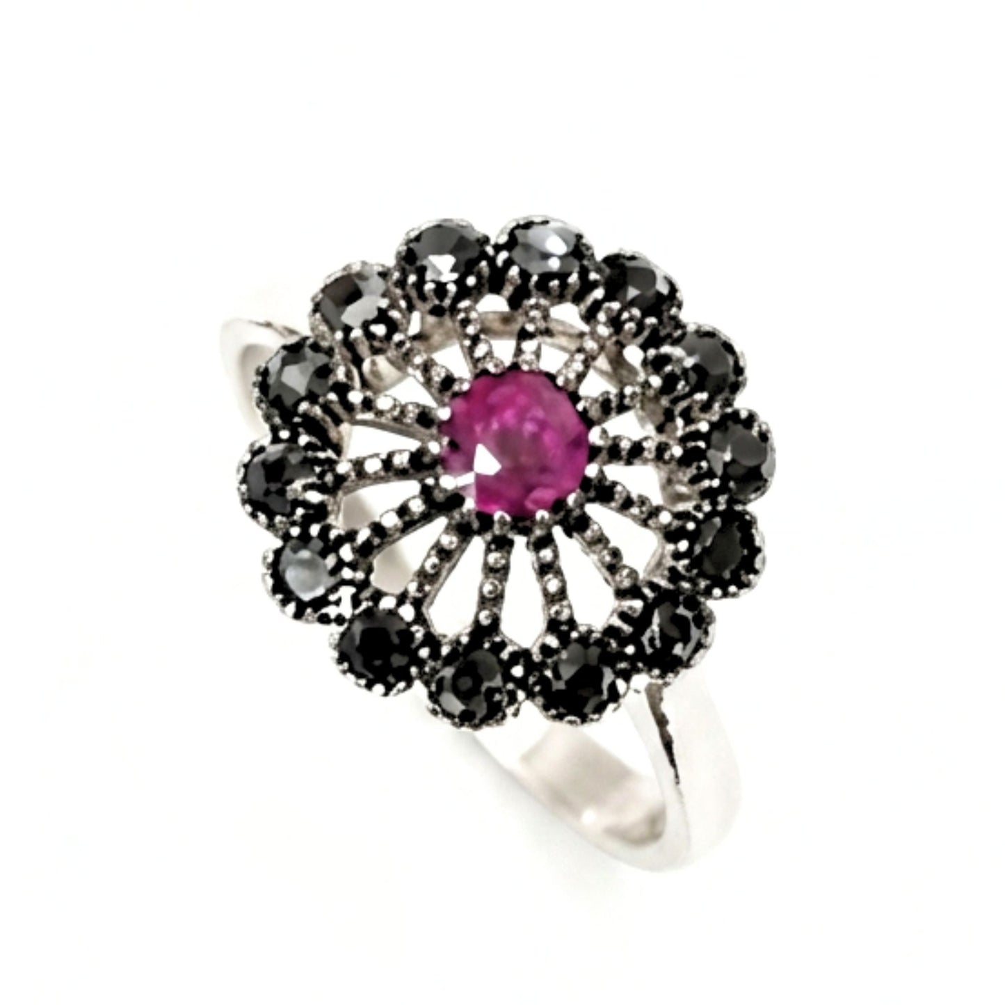 Anillo Sortija mujer de plata piedras naturales diseño joyería osnor moda moderno elegante boda fiesta fashion glamour lujo exclusivo vintage agatas