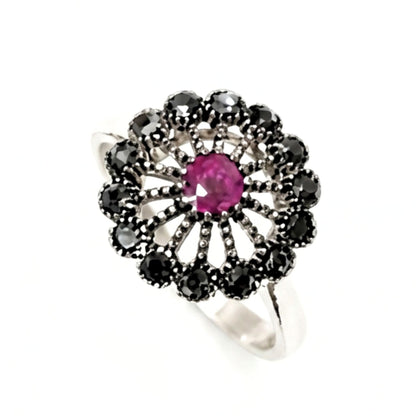 Anillo Sortija mujer de plata piedras naturales diseño joyería osnor moda moderno elegante boda fiesta fashion glamour lujo exclusivo vintage agatas