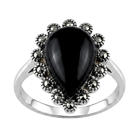 Anillo Sortija mujer de plata y piedras naturales diseño joyería osnor moda moderno elegante boda fiesta glamour lujo exclusivo único 