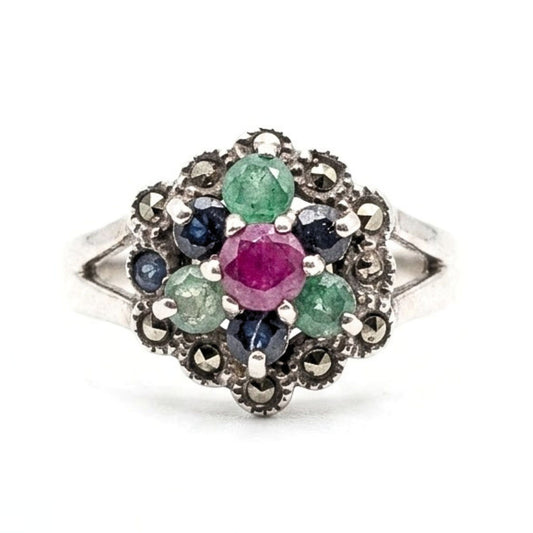 Anillo Sortija mujer de plata y piedras naturales ágatas colores volumen diseño joyería osnor moda moderno elegante boda fiesta fashion glamour lujo exclusivo único 