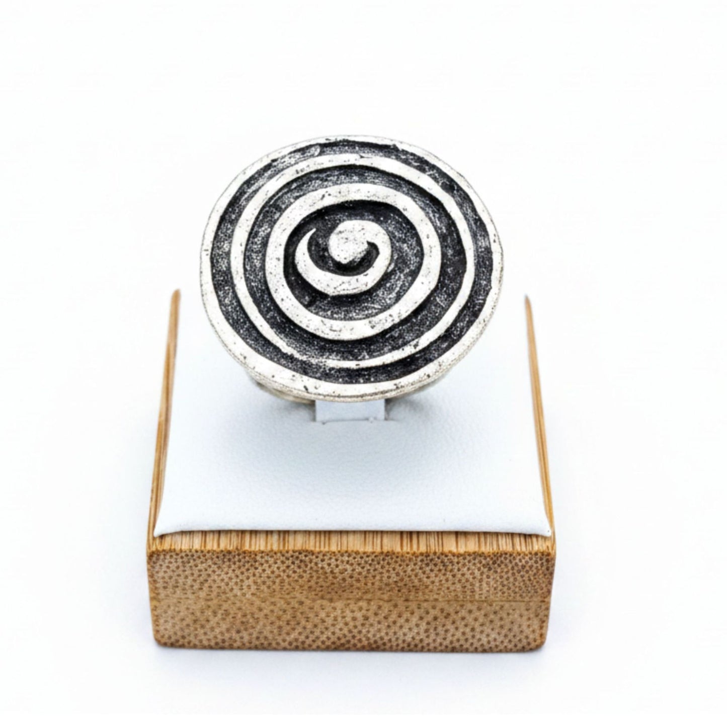 anillo zamak mujer espiral diseño exclusivo volumen joyeria osnor zamak