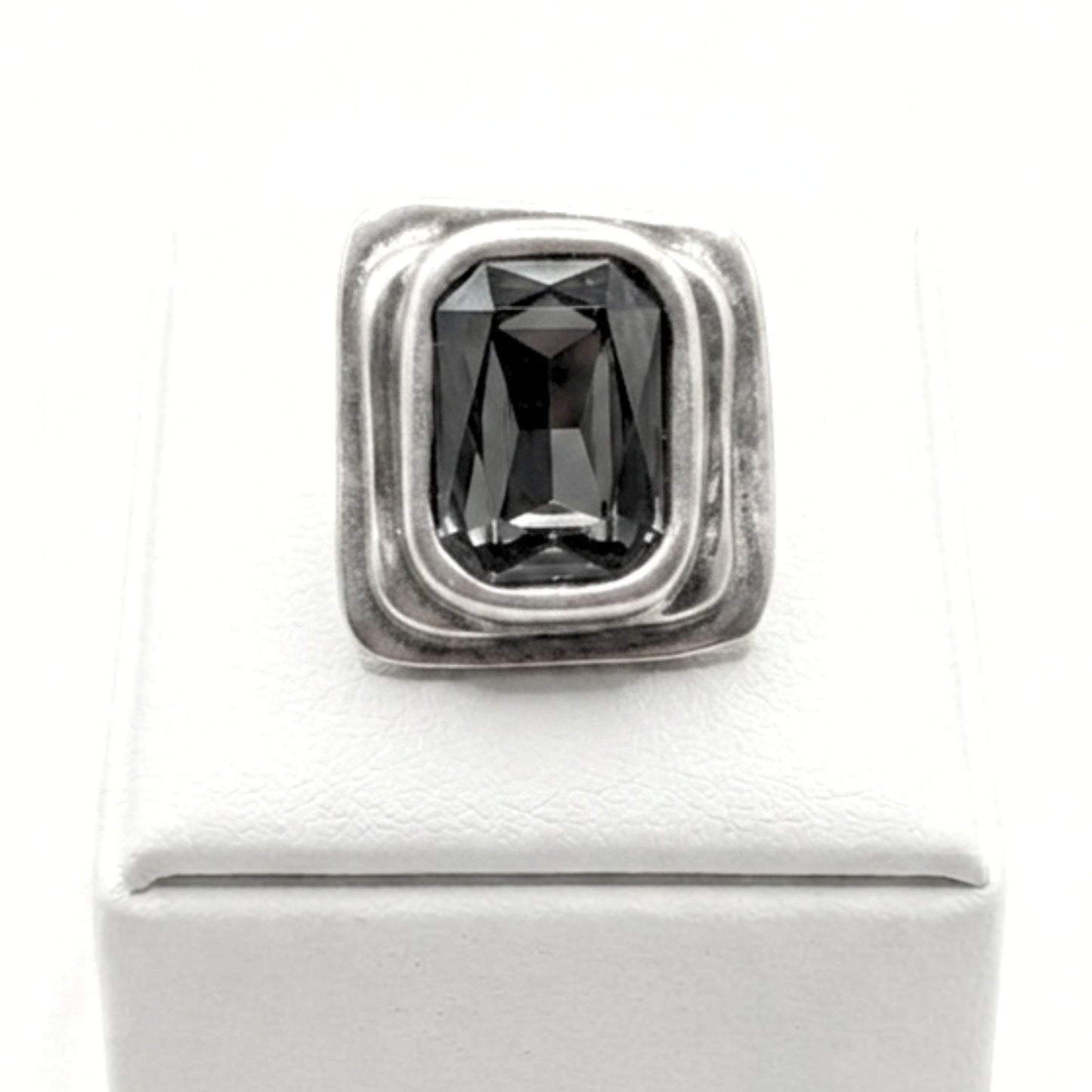 Anillo Sortija de zamak mujer diseño joyería osnor moda mujer moderno elegante boda fiesta glamour lujo exclusivo hipoalergénico plateado aleación ajustable 