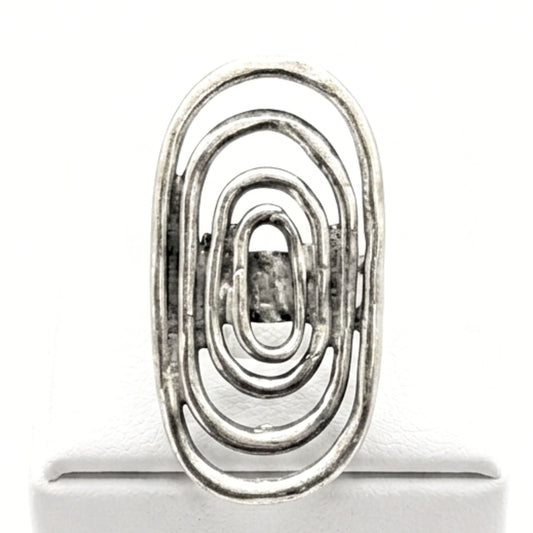 Anillo Sortija mujer hipoalergénico plateado aleación ajustable diseño joyería osnor moda moderno elegante boda fiesta glamour lujo exclusivo único hipoalergénico plateado liso brillo 