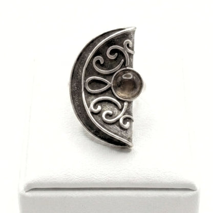 Anillo Sortija mujer hipoalergénico plateado aleación ajustable diseño joyería osnor moda moderno fiesta fashion diario boda glamour lujo mujer diferente exclusivo vintage único arte escultura artesanía 