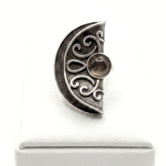 Anillo Sortija mujer hipoalergénico plateado aleación ajustable diseño joyería osnor moda moderno fiesta fashion diario boda glamour lujo mujer diferente exclusivo vintage único arte escultura artesanía 