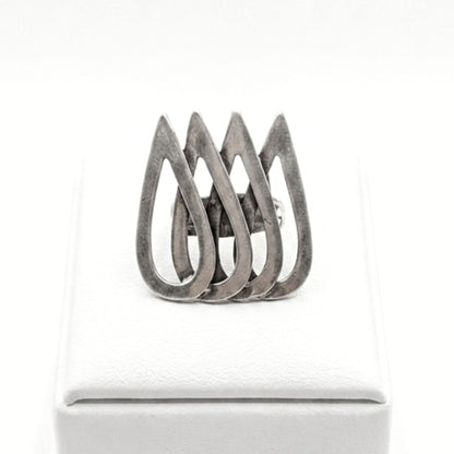 Anillo Sortija mujer hipoalergénico plateado aleación ajustable diseño joyería osnor moda moderno elegante boda fiesta fashion glamour lujo 