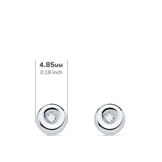 18K PENDIENTES CHATON ORO BLANCO DIAMANTES LABORATORIO 0,030 QTS VS2-G. MEDIDA: 4,8 X 4,8 MM. CIERRE PRESION