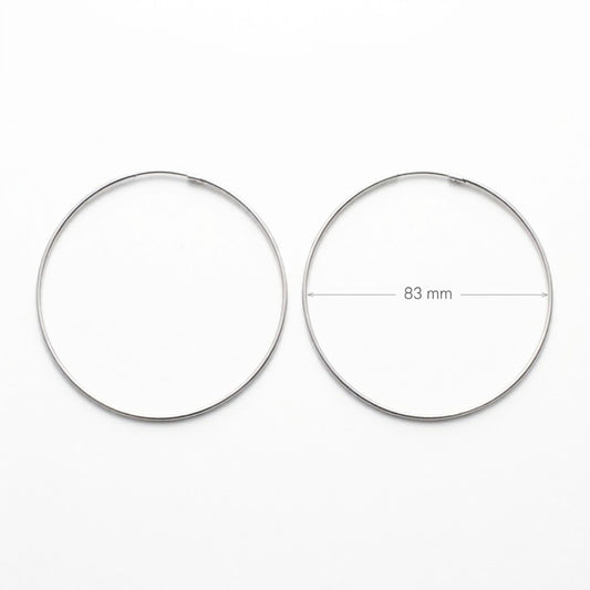 AROS PAR DE PLATA ACABADO PLATEADO LISO BRILLO