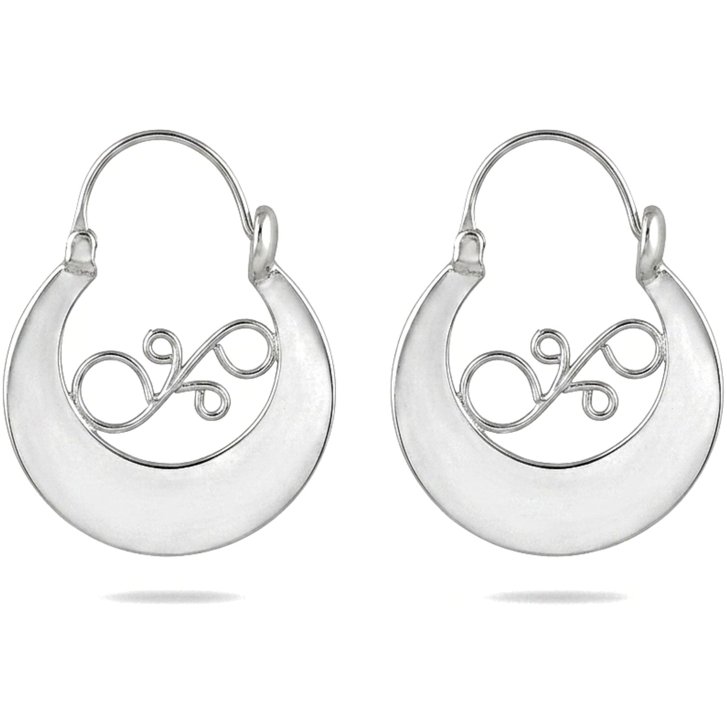 Aros argollas canarias plata mujer volumen diseño joyería osnor talla grande moda moderno elegante boda fiesta glamour lujo 