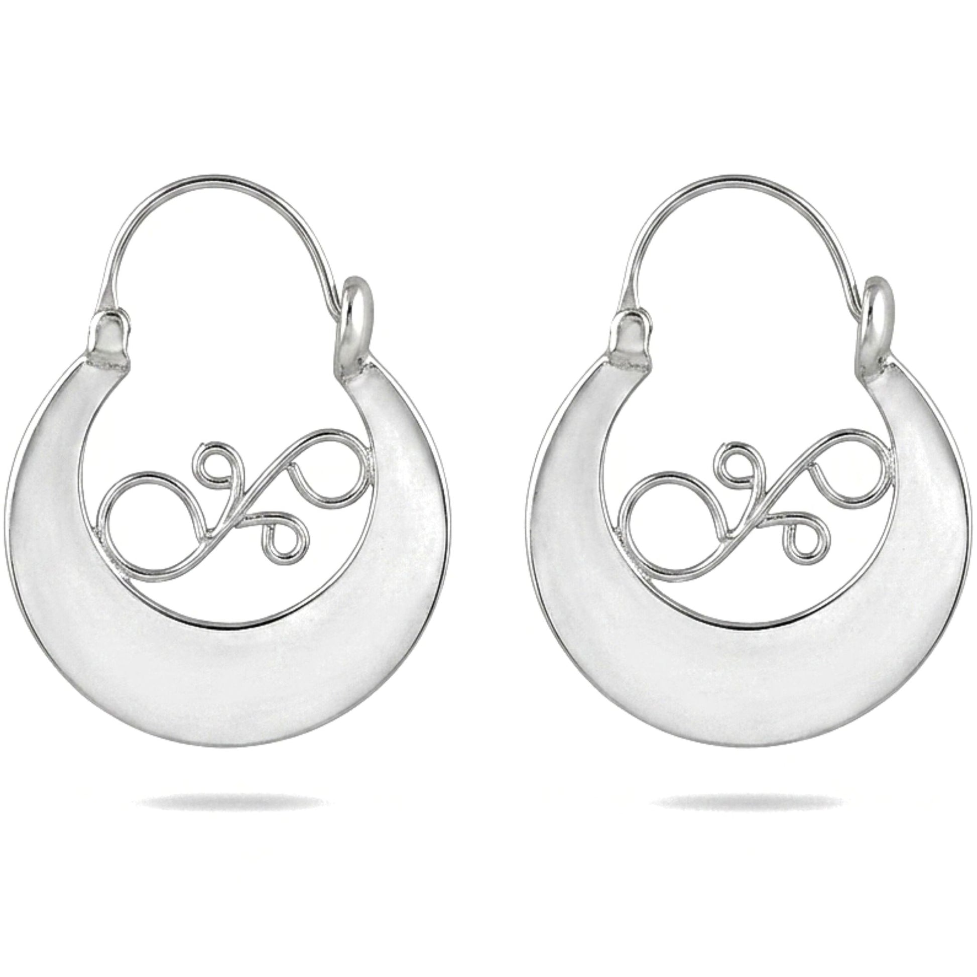 Aros argollas canarias plata mujer volumen diseño joyería osnor talla grande moda moderno elegante boda fiesta glamour lujo 
