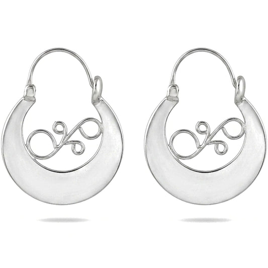 Aros argollas canarias plata mujer volumen diseño joyería osnor talla grande moda moderno elegante boda fiesta glamour lujo 