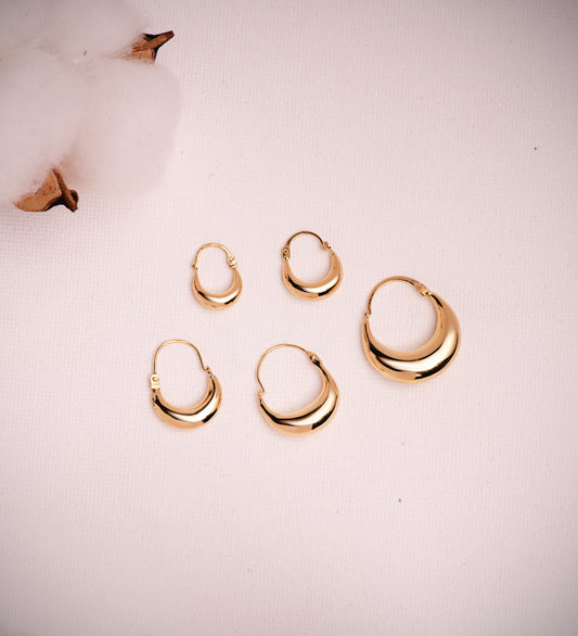 18K PENDIENTES AROS ORO AMARILLO MORCILLA HUECOS. MEDIDA: 21X17 MM CIERRE GANCHO. GROSOR: 5 MM