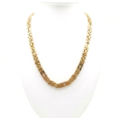 cadena Acero inoxidable dorado chapado oro 18 ktes dorado diseño joyería osnor 