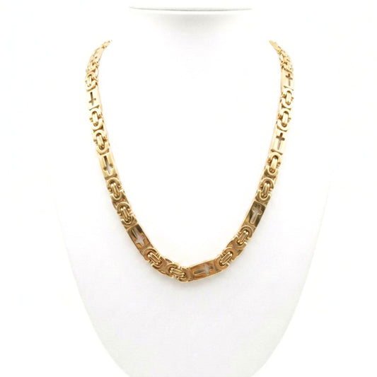 cadena Acero inoxidable dorado chapado oro 18 ktes dorado diseño joyería osnor 