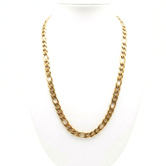 Cadena Acero inoxidable dorado chapado oro 18ktes cierre mosquetón diseño joyería osnor moda moderno elegante 