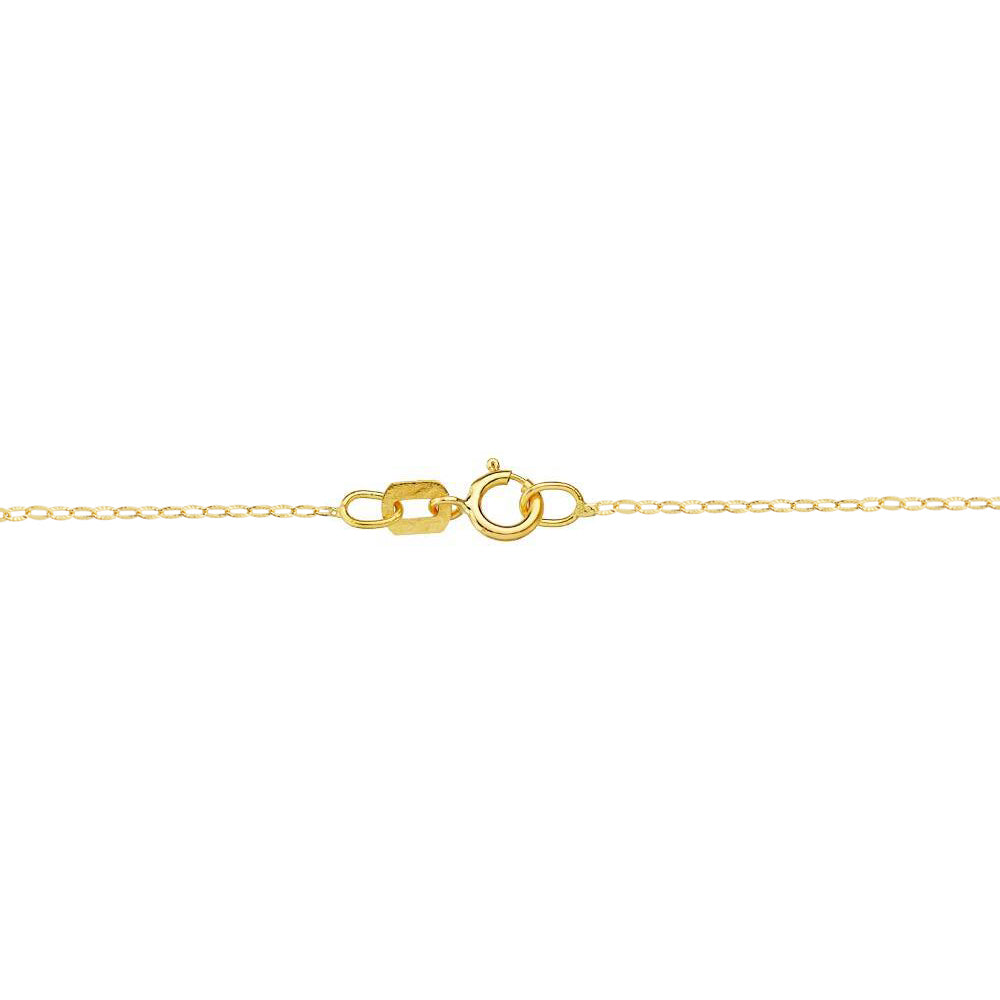 18K GARGANTILLA ORO AMARILLO PLACA CHAPAS REDONDAS 5 MM CADENA FORZADA 45CM