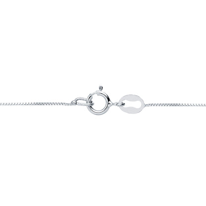 18K COLGANTE CIRCONITA ORO BLANCO 8 MM CADENA 42CM