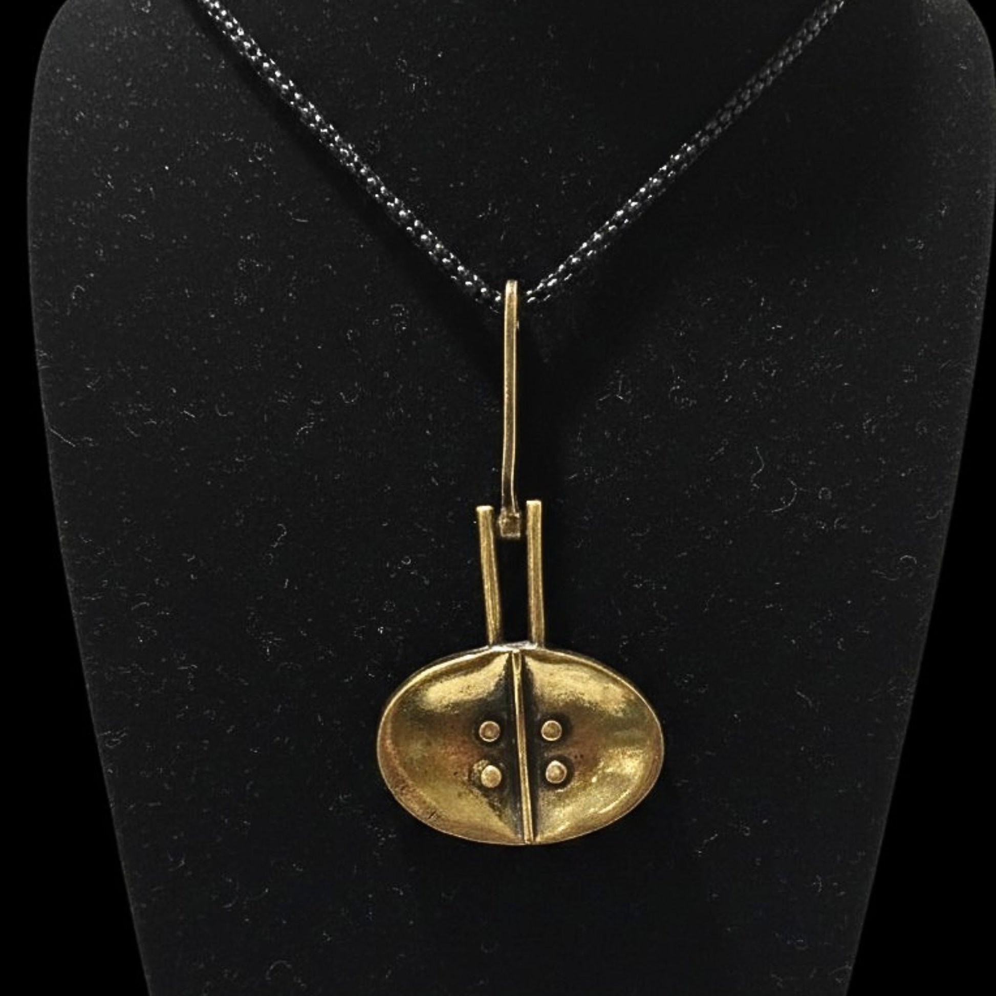 collar bronce cadena bolas negras joyeria osnor zamak
