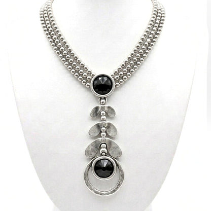 Collar cadena gargantilla zamak mujer volumen hipoalergénico plateado aleación ajustable diseño joyería osnor moda moderno elegante boda fiesta glamour lujo mujer diferente exclusivo vintage único 