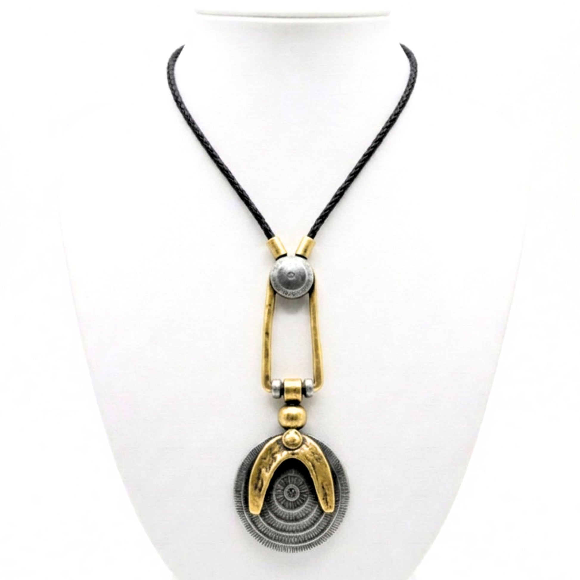 Collar largo de bronce diseño de joyería moda moderno elegante boda fiesta glamour lujo osnor mujer 
