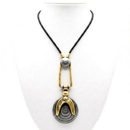 Collar largo de bronce diseño de joyería moda moderno elegante boda fiesta glamour lujo osnor mujer 