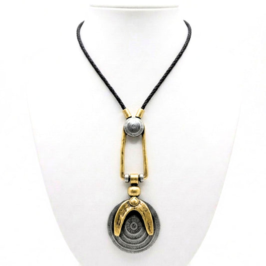 Collar largo de bronce diseño de joyería moda moderno elegante boda fiesta glamour lujo osnor mujer 