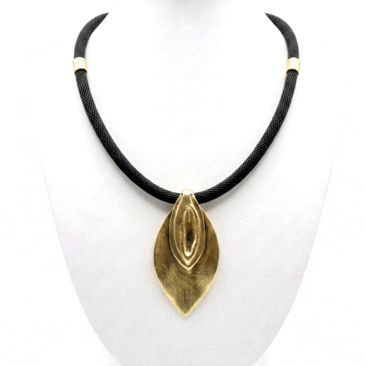 Collar Bronce Dorado Envejecido Vintage | Cadena Rejilla Unisex