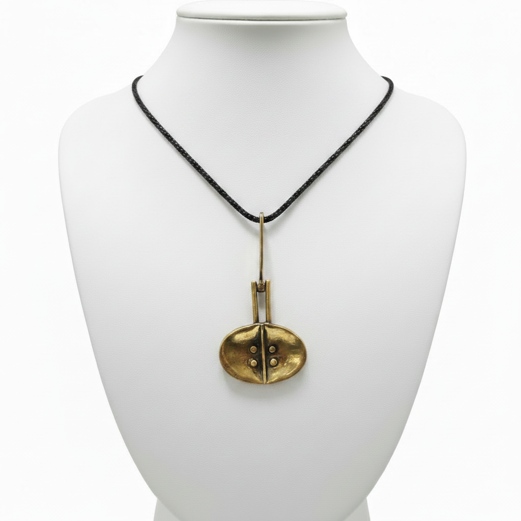 Collar en expositor blanco
