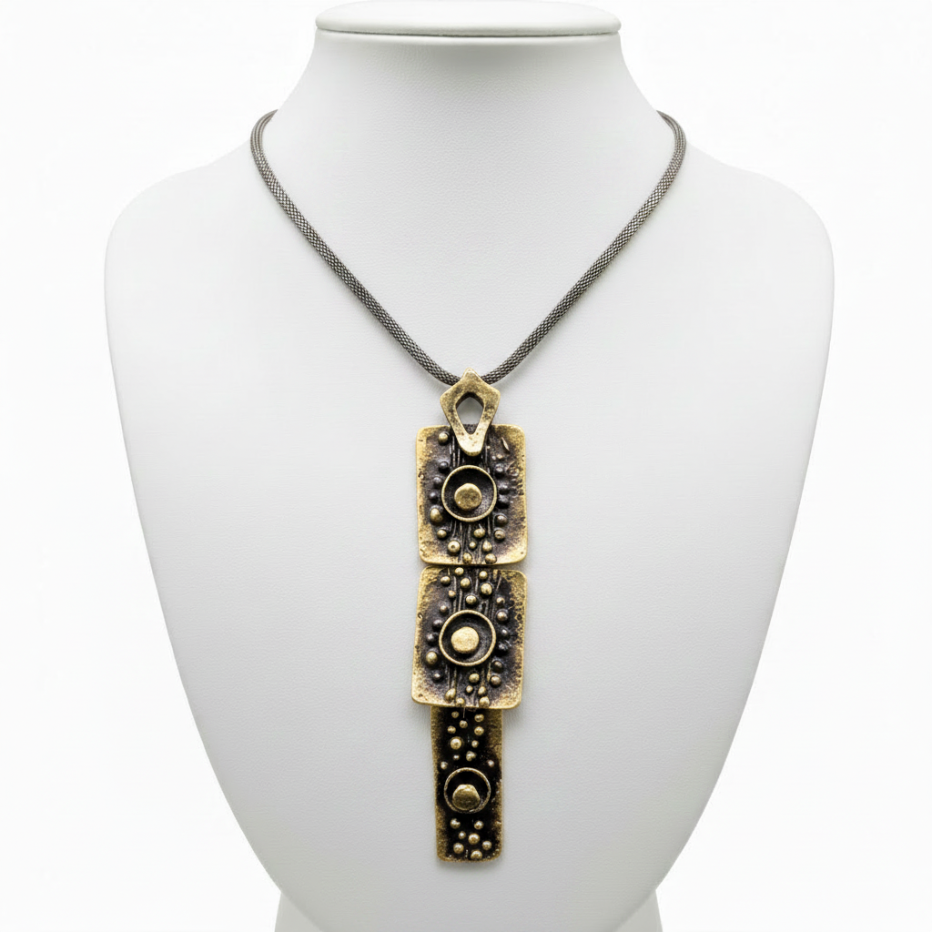 Collar en expositor blanco