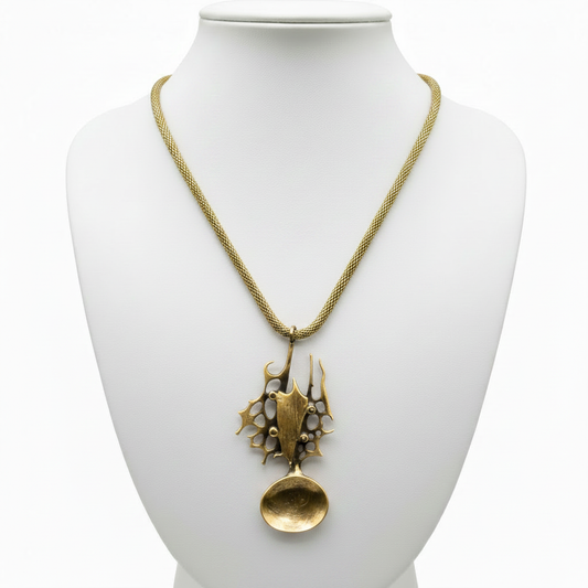 Collar en expositor blanco