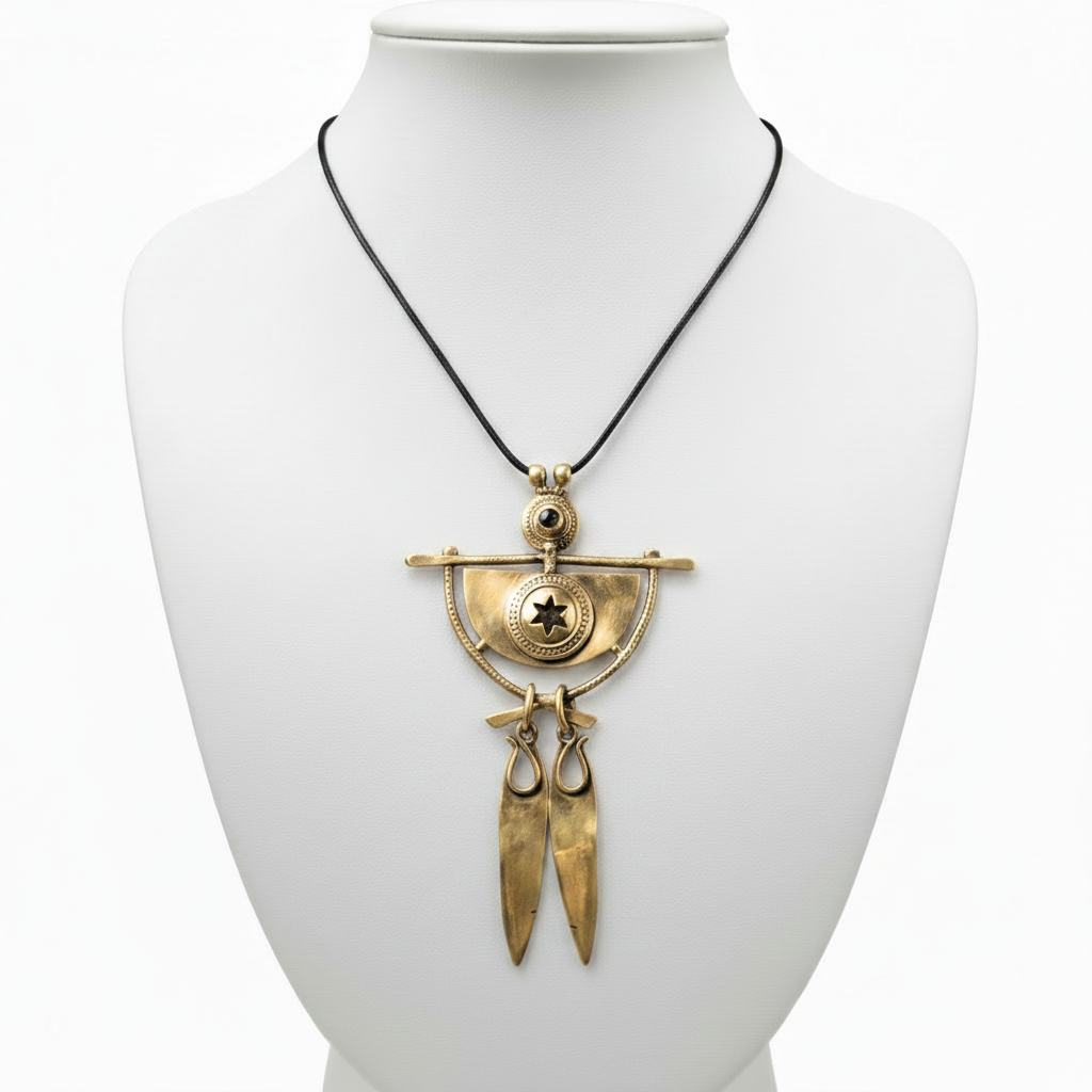 Collar en expositor blanco