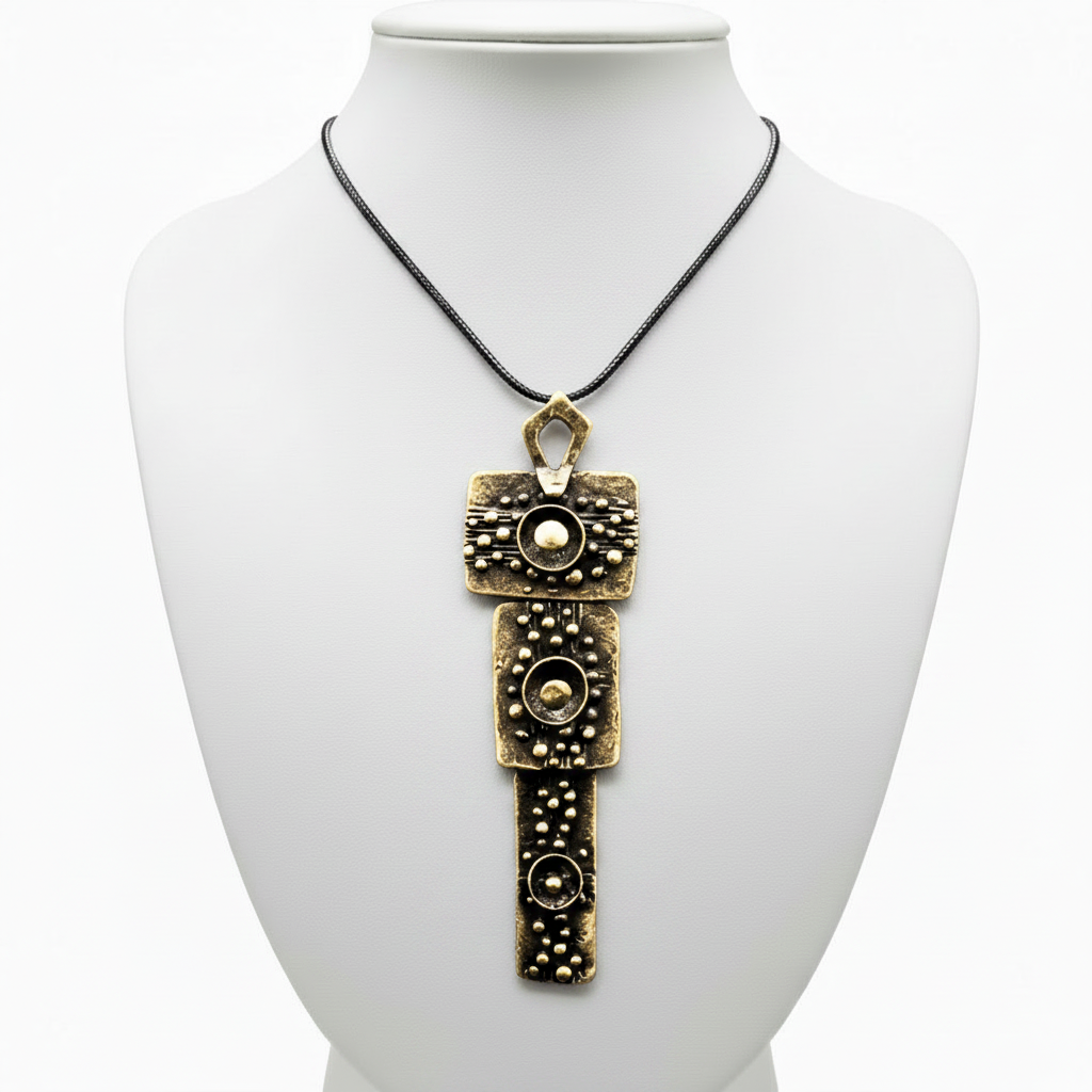 Collar en expositor blanco