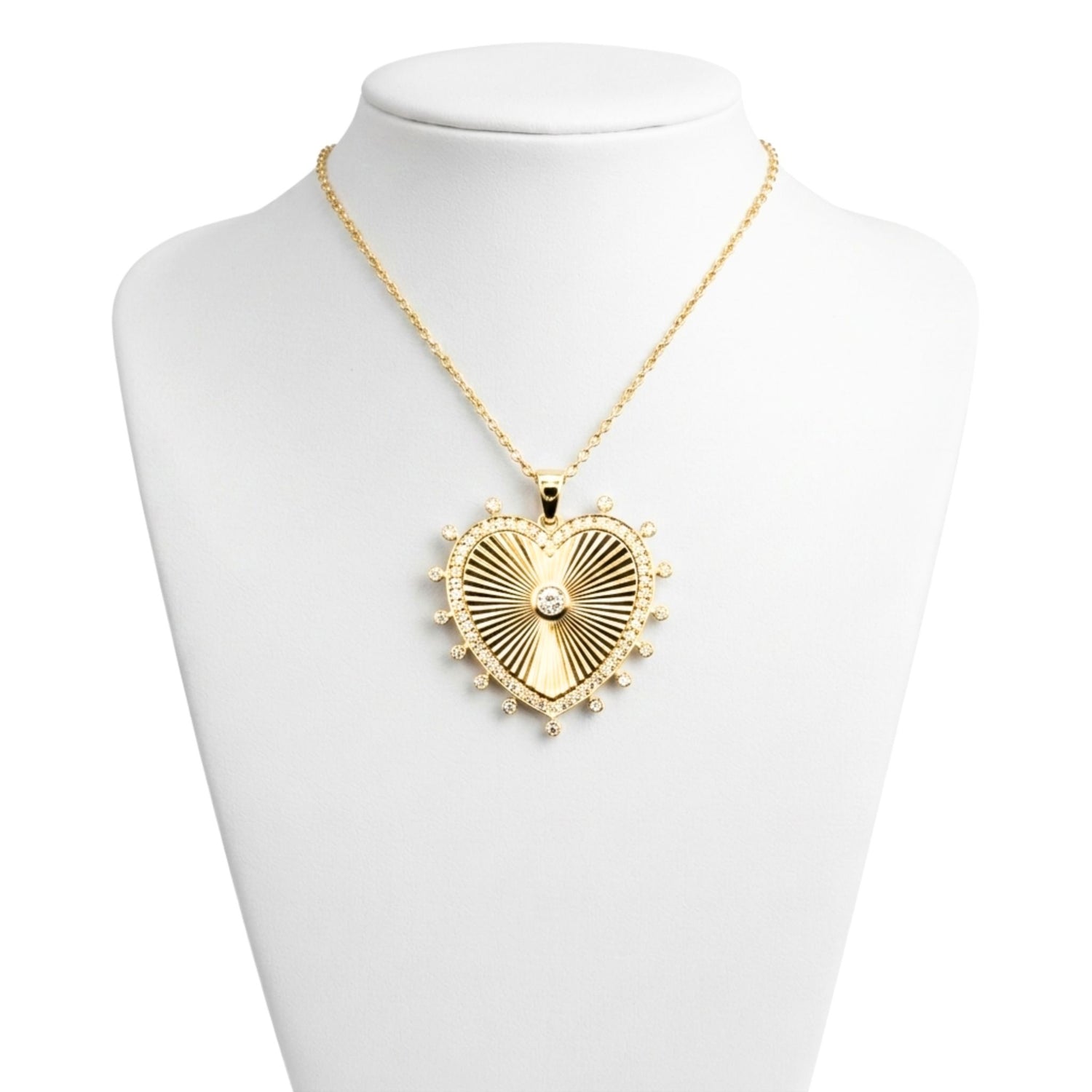 collar tipo gargantilla acero dorado colgante corazon diseño joyeria osnor