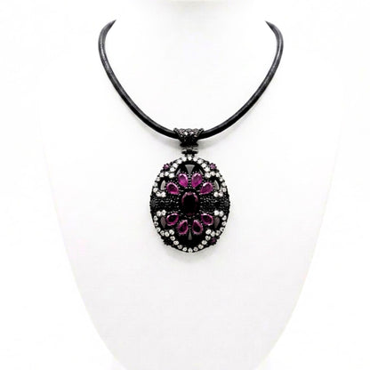 Collar gargantilla de plata y bronce piedras naturales ágata roja Circonitas blancas cúbicas vintage volumen arte envejecido diseño joyería osnor moda moderno elegante boda fiesta glamour lujo exclusivo único 