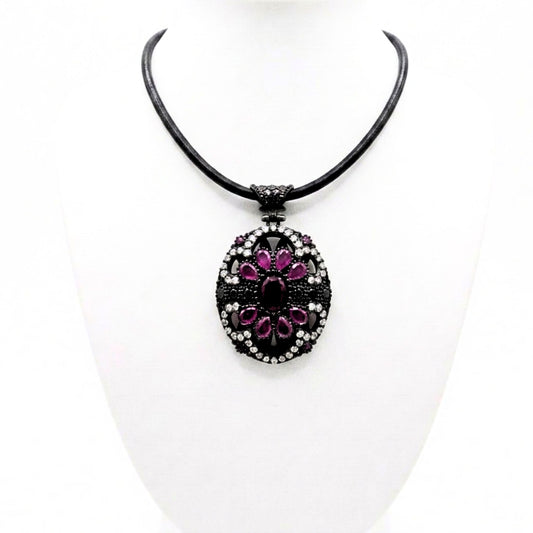 Collar gargantilla de plata y bronce piedras naturales ágata roja Circonitas blancas cúbicas vintage volumen arte envejecido diseño joyería osnor moda moderno elegante boda fiesta glamour lujo exclusivo único 