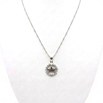 Collar gargantilla cadena de plata rodio Circonitas blancas minimalista reasa diseño joyería osnor moda moderno elegante boda fiesta fashion mujer diario 