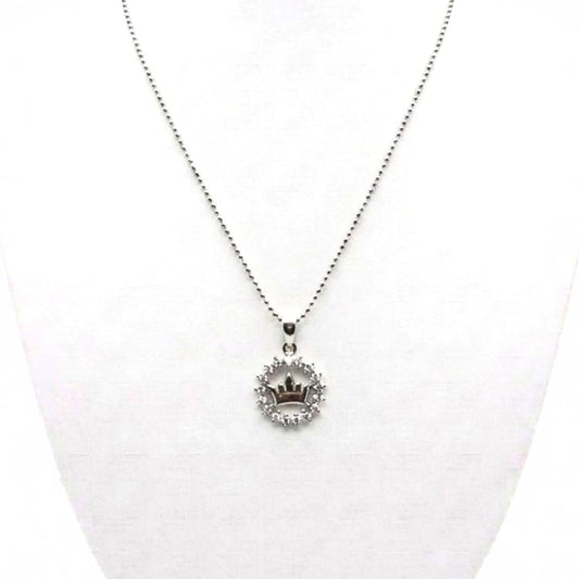 Collar gargantilla cadena de plata rodio Circonitas blancas minimalista reasa diseño joyería osnor moda moderno elegante boda fiesta fashion mujer diario 